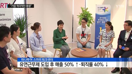 박근혜 대통령, 유연근무제 현장 방문..."유연근무제가 대세" / YTN (Yes! Top News)