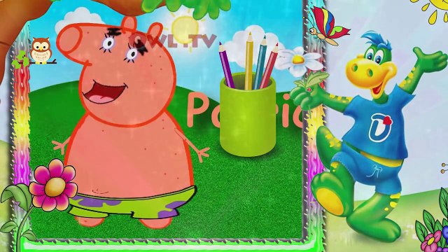 Sponge bob Peppa Pig Daddy Fingers Painting / Family Finger Song Nursery Rhymes Lyrics