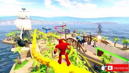 Homem Aranha Desenho Animado Em Portugues com anna e homem de ferro De Corrida
