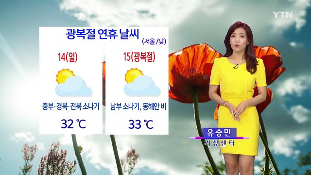 [날씨] 오늘 중부 폭염 주춤...곳곳 강한 소나기 / YTN (Yes! Top News)
