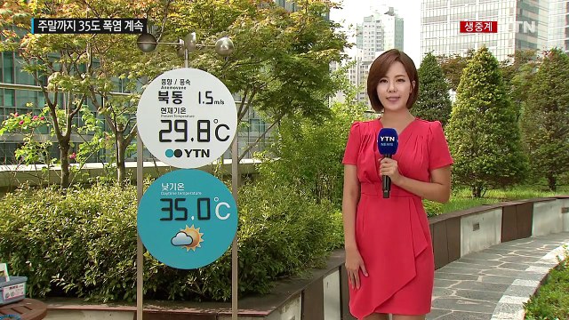 [날씨] 오늘도 35℃ 폭염 계속...남부 소나기 / YTN (Yes! Top News)