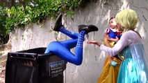 Sick Snow white baby w/ Frozen Elsa goes to doctor   Spiderman, catwoman