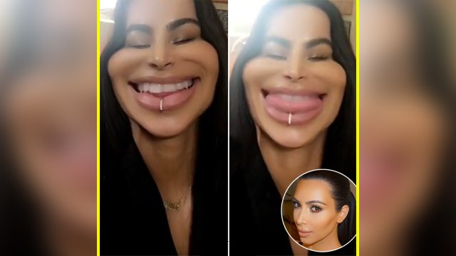 Kim Kardashian Shows Off Wild Lip Piercing On Snapchat With Kylie Jenner