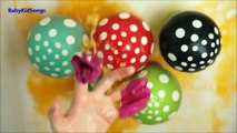 TOP Learn Colours Balloons Collection Five polka dots wet balloon Family Nursery Compilation
