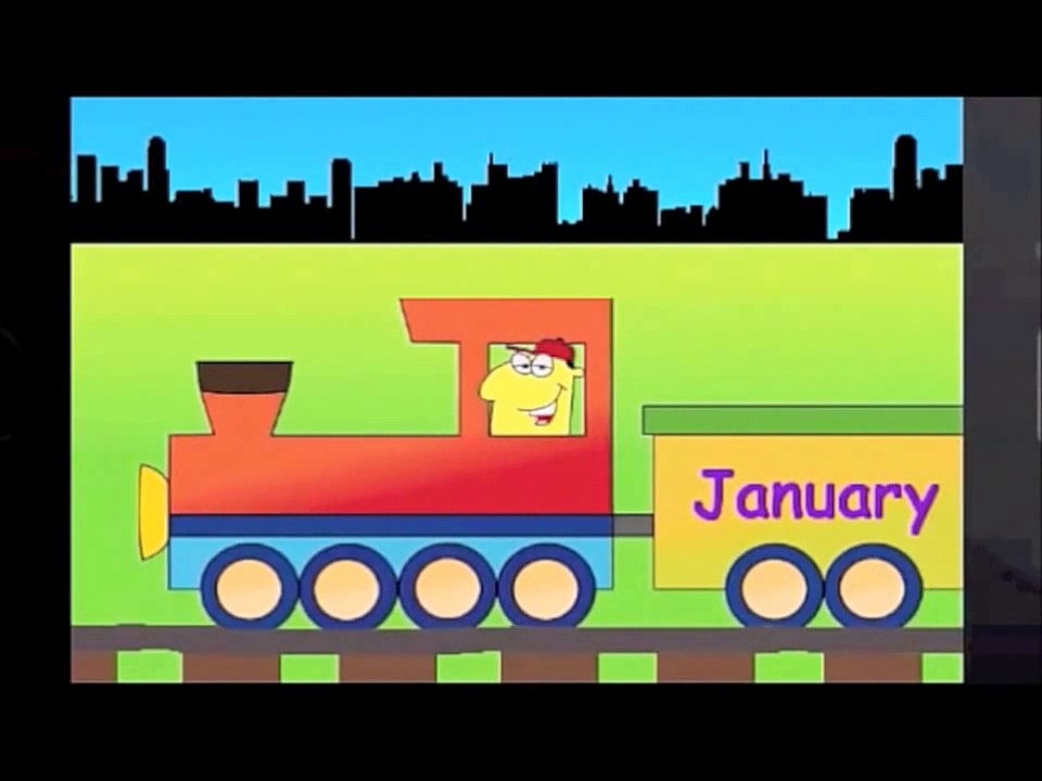 Learn Months Of The Year Song Train - learning 12 months chant for kids