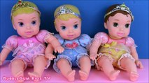 Disney Princess Babies Dolls! Baby Aurora, Cinderella and Belle! TOYS FOR BABY AND TODDLERS