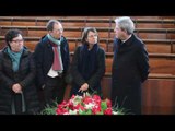 Roma - Gentiloni alla camera ardente del Prof. De Mauro (06.01.17)