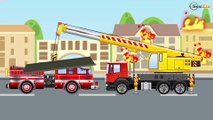 El Camión de bomberos es Rojo infantiles - Carritos para niños - Dibujos animados de Coches