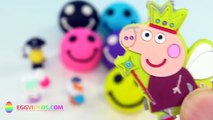 Learn Colors Play Dough Smiley Face Surprise Toys Fun Creative for Kids Minions Peppa Pig