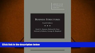 PDF [FREE] DOWNLOAD  Business Structures (American Casebook Series) BOOK ONLINE