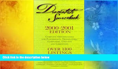 Read  Dramatists Sourcebook 2000-01  Ebook READ Ebook