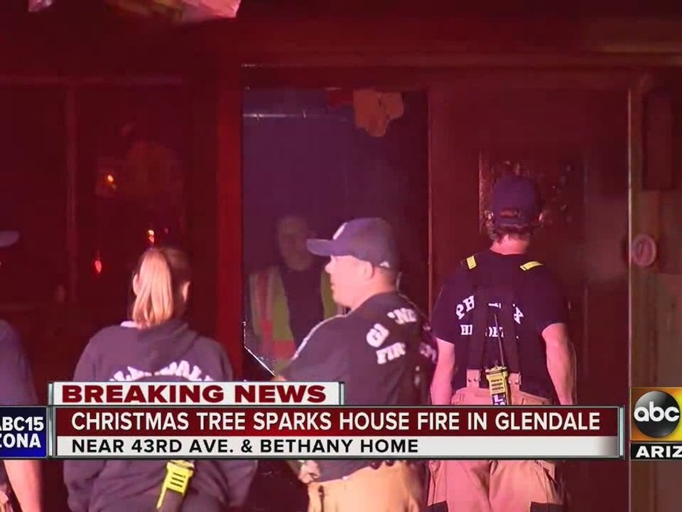 Glendale firefighters: Christmas tree ignites, fire 'badly' damages house
