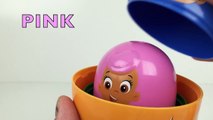 Learn Colours with Bubble Guppies Stacking Cups Surprise Eggs with Candy and Spider Man inside