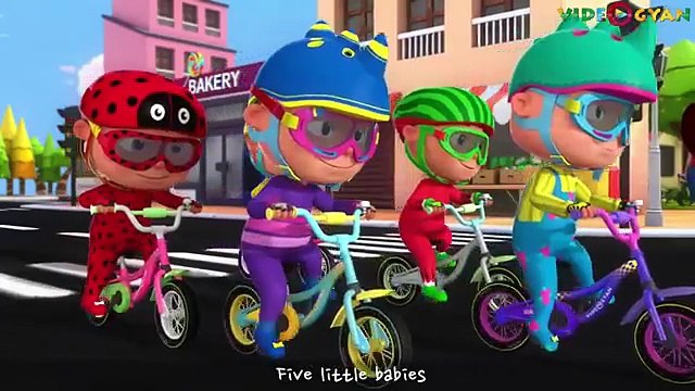 Five Little Babies Cycling On The Street Videogyan 3D Rhymes Baby Songs And Nursery Rhymes-l03g5SUVIjw