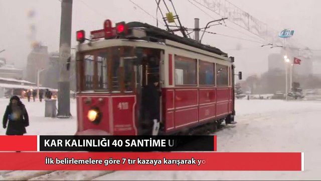 İstanbul’da kar kalınlığı 40 santime ulaştı