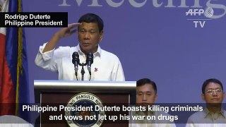 Philippine's Duterte defiant over kill admission