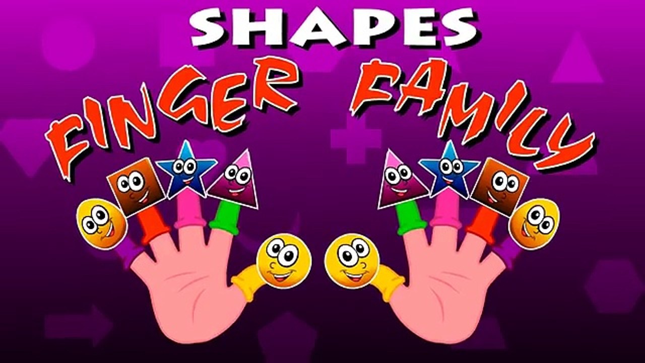 Shapes Finger Family Nursery Rhyme _ Daddy Finger Family _ Cartoon Animation Song