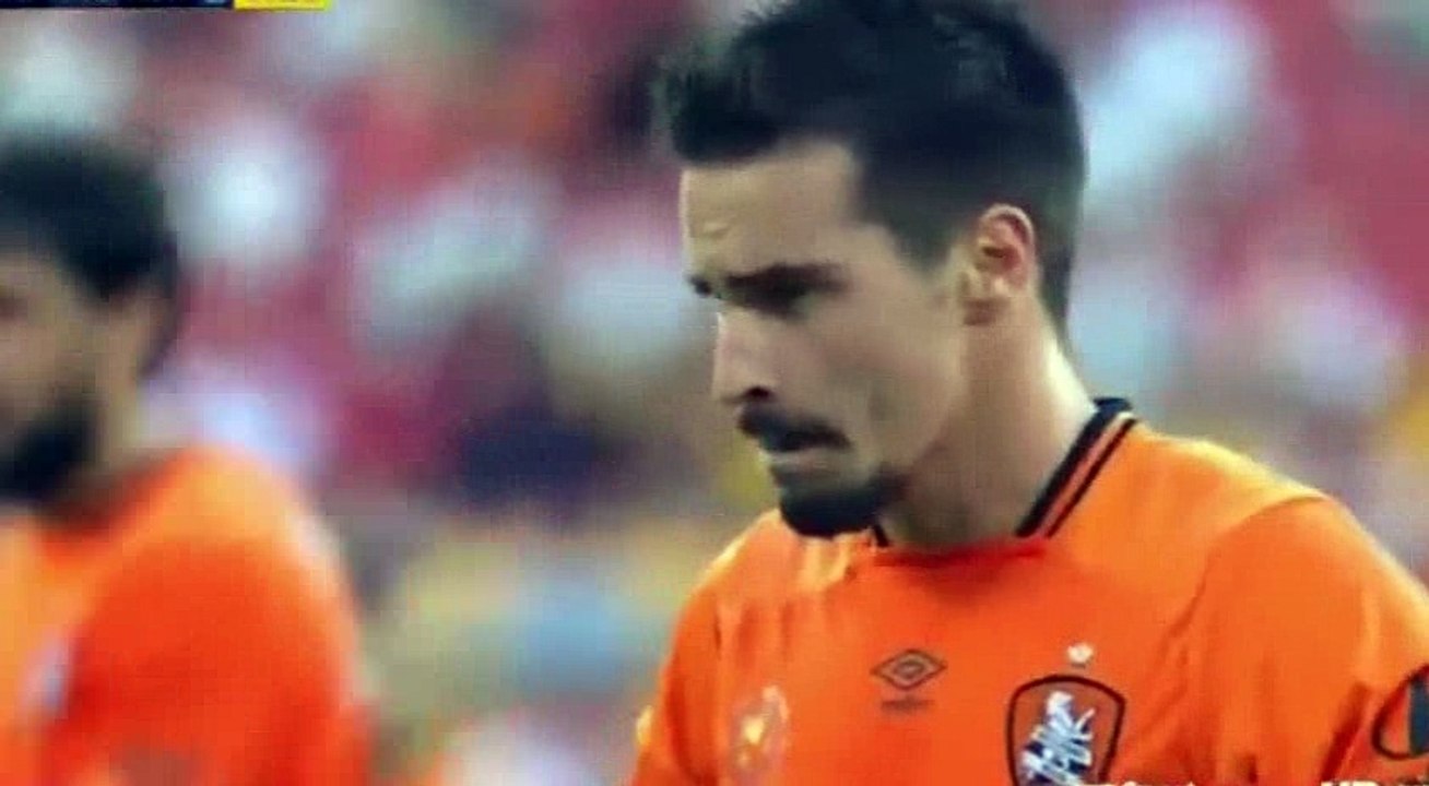 Jamie Maclaren Penalty Goal HD - Brisbane Roar 2-2 Newcastle Jets 07.01.2017