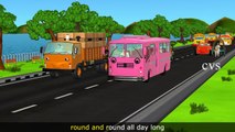 The Wheels on the Bus go round and round ( Vehicles ) -3D Animation Nursery Rhymes for Children-gpskDtzfUEc