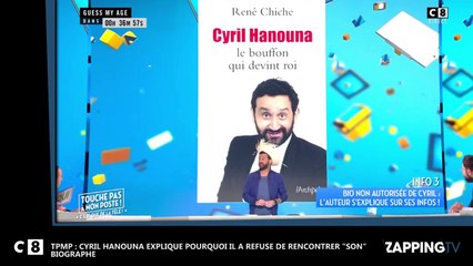 TPMP : Cyril Hanouna refuse de rencontrer l’auteur de sa biographie, il explique pourquoi (Vidéo)