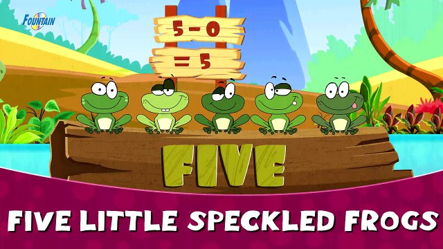 Five Little Speckled Frogs Song (4K) _ English Counting Nursery Rhyme for Children _ Kids Songs-KguU8sqsHSM