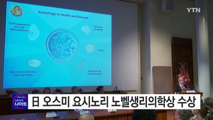 日 오스미 교수 노벨생리의학상 수상 / YTN (Yes! Top News)