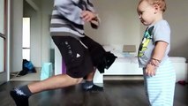 COMEDY VIDEOS _ FUNNU BABIES - Baby dancing with Dad-OnJ8l_c5H2k