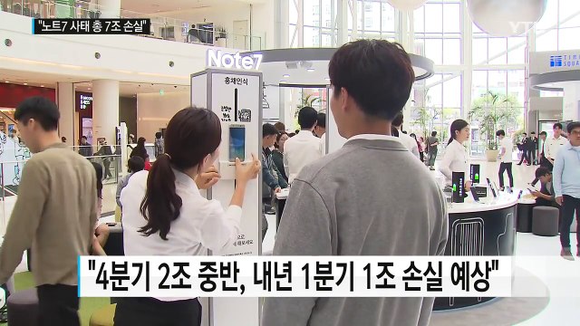 삼성 노트7 추가 손실 3조 중반 ...총 손실 7조+α / YTN (Yes! Top News)