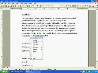 C LANGUAGE REGISTER STORAGE CLASSES