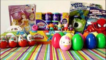 Play-Doh Surprise Eggs & Kinder egg & Hello Kitty surprise box unboxing Cars 3 Peppa Lego Disney