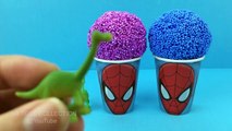 Foam Clay Ice Cream Spiderman Paw Patrol The Good Dinosaur Surprise Eggs and Toys