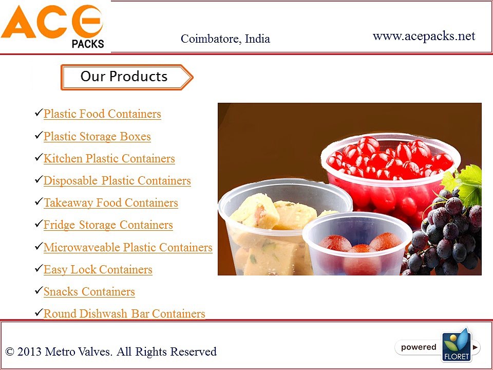Plastic Food Storage Containers Manufacturers
