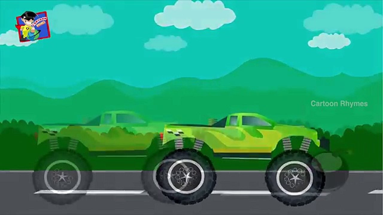 Monster Truck Stunts | Monster Trucks videos For Children | Cartoon Rhymes