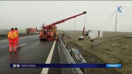 Froid et verglas : accidents sur la A28