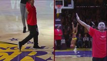 Lakers Fan Hits Halfcourt Shot For $95,000!