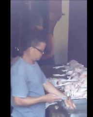 Fabrica de pollos inyectandole agua para que pesen mas en R.D