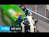 [영상] 도로에 쓰러진 트럭...함께 구조 나선 시민들 / YTN (Yes! Top News)