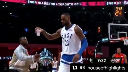 LeBron Stole Kevin Hart's Drink and then gave it to Drake