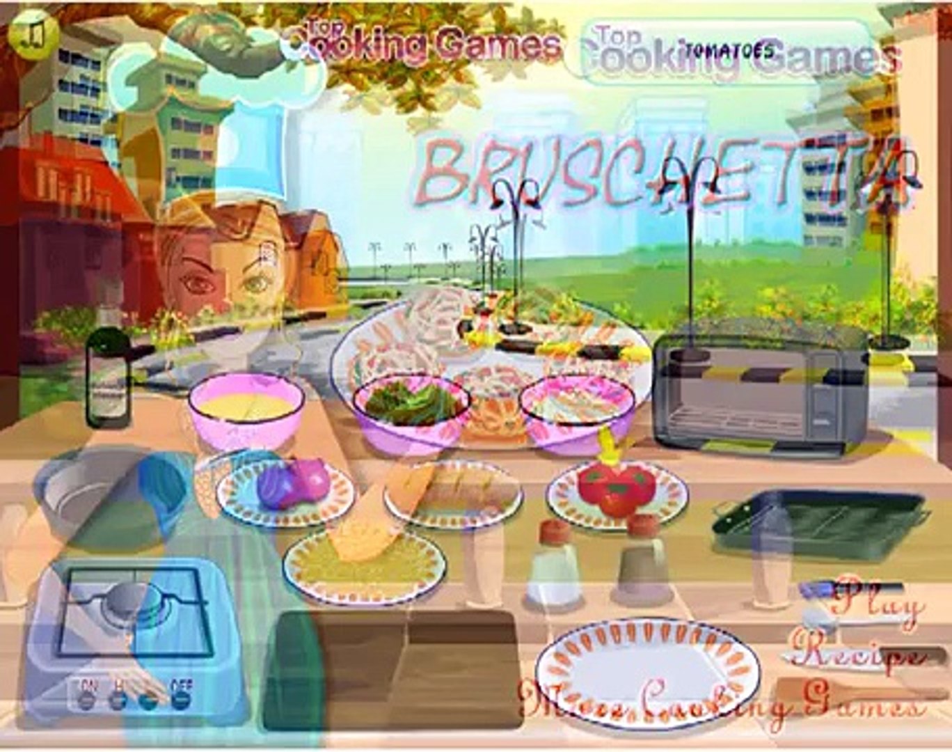 ⁣Bruschetta Games-Cooking Games-Girl Games