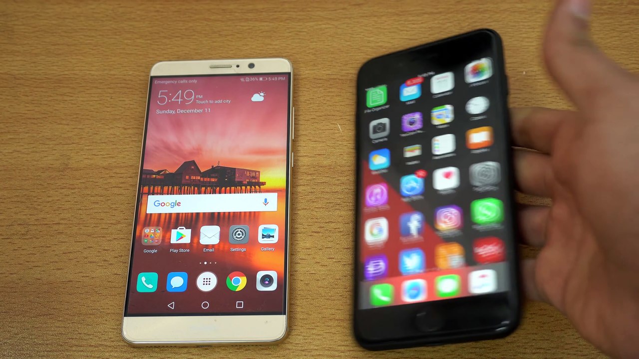 Huawei Mate 9 vs iPhone 7 Plus Speed Test! 4K