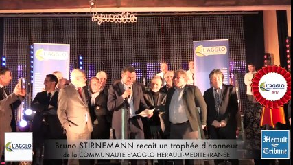 Bruno STIRNEMANN - TROPHEE D HONNEUR lors des VOEUX de l'AGGLO CAHM 2017 à LEZIGNAN LA CEBE