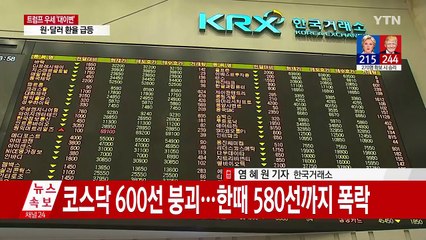 '트럼프 쇼크' 주가 급락·환율 급등 / YTN (Yes! Top News)