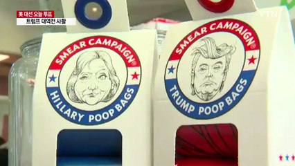 '반려견 배설물 봉지'에 그려진 두 후보 얼굴 / YTN (Yes! Top News)