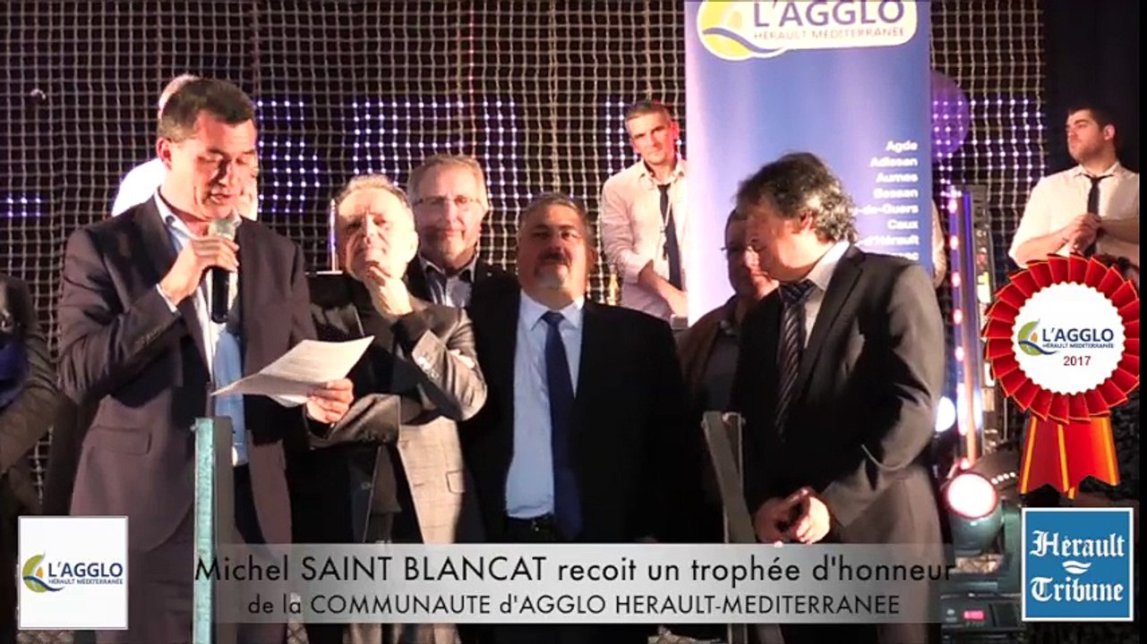Michel SAINT BLANCAT  - TROPHEE D HONNEUR lors des VOEUX de l'AGGLO CAHM 2017 à LEZIGNAN LA CEBE -