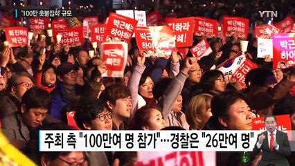 '100만 촛불집회' 규모 지하철 이용 통계로 입증 / YTN (Yes! Top News)