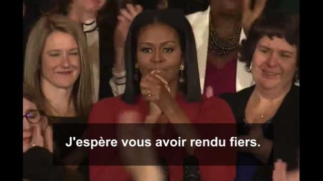 L'émouvant discours d'adieu de Michelle Obama comme première dame
