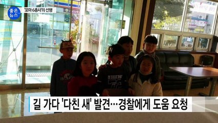 [좋은뉴스] "새를 구해주세요" 파출소 찾은 '꼬마 6총사' / YTN (Yes! Top News)