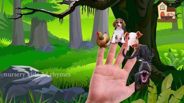 3d Dinosaurs finger family nursery kids english 3d rhymes | Animated children songs