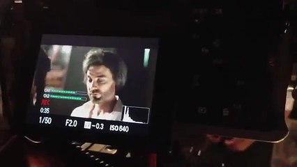 Pedro en grabación de la película para Abracadabra