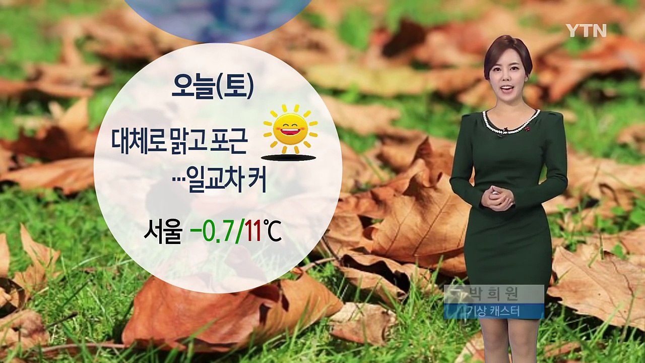 [날씨] 오늘 대체로 맑고 낮 동안 포근...일교차 주의 / YTN (Yes! Top...